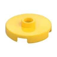 Plate Special Round 2 x 2 with Center Stud (Jumper Plate), Yellow