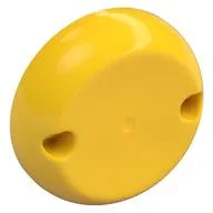 Dome Hemisphere 7 x 7 with 2 Pin Holes [Plain], Yellow