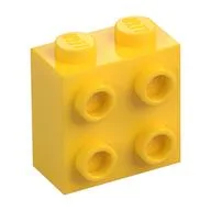 Brick Special 1 x 2 x 1 2/3 with 4 Studs on 1 Side, Yellow