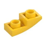 Brick Curved Inverted 2 x 1, Yellow