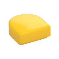 Tile Round 1 x 1 Half Circle, Yellow