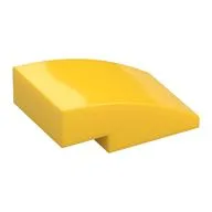 Brick Curved 3 x 2 No Studs, Yellow