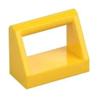 Tile Special 1 x 2 with Handle, Yellow