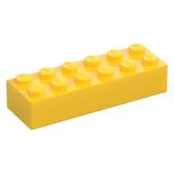 Brick 2 x 6, Yellow