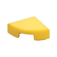 Tile Round 1 x 1 Quarter, Yellow