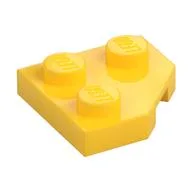 Wedge Plate 2 x 2 Cut Corner, Yellow