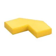 Tile Special 2 x 2 Corner with Cut Corner - Facet, Yellow
