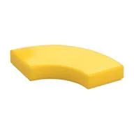 Tile 2 x 2 Curved, Macaroni, Yellow