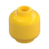 Minifig Head [Plain] [Vented Stud - 2 Holes], Yellow