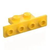 Bracket 1 x 2 - 1 x 4 [Rounded Corners at Bottom, Square Corners at Top], Yellow