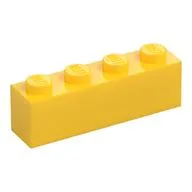 Brick 1 x 4, Yellow