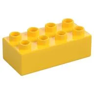 Duplo Brick 2 x 4, Yellow