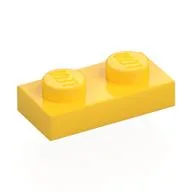 Plate 1 x 2, Yellow