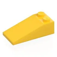 Brick Sloped 18° 4 x 2, Yellow