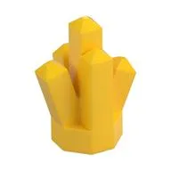 Rock 1 x 1 Crystal 5 Point, Yellow