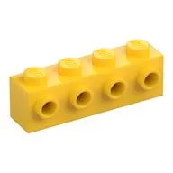 Brick Special 1 x 4 with 4 Studs on One Side, Yellow