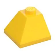 Brick Sloped 45° 2 x 2 Double Convex, Yellow