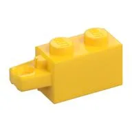 Hinge Brick 1 x 2 Locking with 1 Finger Horizontal End, Yellow