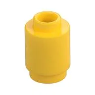Brick Round 1 x 1 Open Stud, Yellow