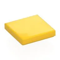 Tile 2 x 2 with Groove, Yellow