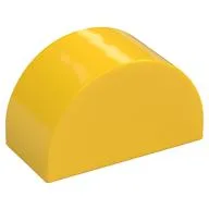 Duplo Brick 2 x 4 x 2 Curved Top, Yellow