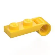 Plate Special 1 x 2 with Pin Hole On Side, Yellow