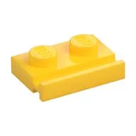 Plate Special 1 x 2 with Door Rail, Yellow