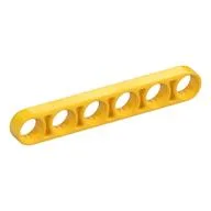 Technic Beam 1 x 6 Thin, Yellow