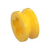 Technic Bush 1/2 Smooth with Axle Hole Semi-Reduced, Yellow
