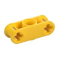 Technic Axle and Pin Connector Perpendicular 3L with Centre Pin Hole, Yellow