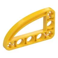 Technic Beam 3 x 5 L-Shape with Quarter Ellipse Thin, Yellow