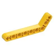 Technic Beam 1 x 9 Bent (7 - 3) Thick, Yellow