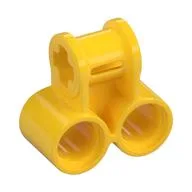 Technic Axle and Pin Connector Perpendicular Double, Yellow