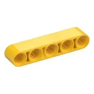 Technic Beam 1 x 5 Thick, Yellow