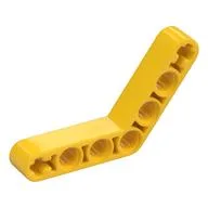 Technic Beam 1 x 7 Bent (4 - 4) Thick, Yellow