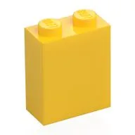 Brick 1 x 2 x 2 with Inside Stud Holder, Yellow