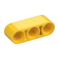 Technic Beam 1 x 3 Thick, Yellow