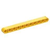 Technic Beam 1 x 11 Thick, Yellow
