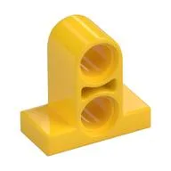 Technic Pin Connector Plate 1 x 2 x 1 2/3 [Two Holes On Top], Yellow