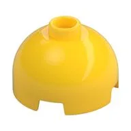 Brick Round 2 x 2 Dome Top, Vented Stud, Yellow