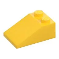 Brick Sloped 33° 3 x 2, Yellow
