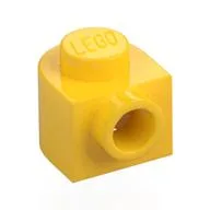 Plate Special 1 x 1 x 2/3 Half Round with Side Stud, Yellow