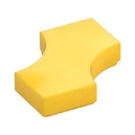 Tile Special 2 x 2 with 2 Quarter Round Cutouts, Yellow
