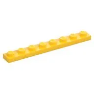 Plate 1 x 8, Yellow