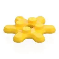 Plate Special 2 x 2 Splat Gear, 6 Teeth, Yellow