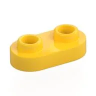 Plate Special 1 x 2 Rounded with 2 Open Studs, Yellow