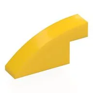 Brick Curved 1 x 4 x 1 2/3 No Studs, Yellow