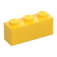 Brick 1 x 3, Yellow