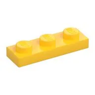 Plate 1 x 3, Yellow