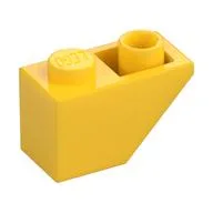 Brick Sloped Inverted 45° 2 x 1, Yellow